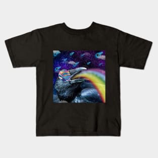 cuervo psicodelico Kids T-Shirt